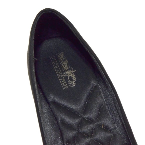 Coach And Four Flora Flats in Black Suede with Bow Women's Size 8.5 in Box - Picture 4 of 7